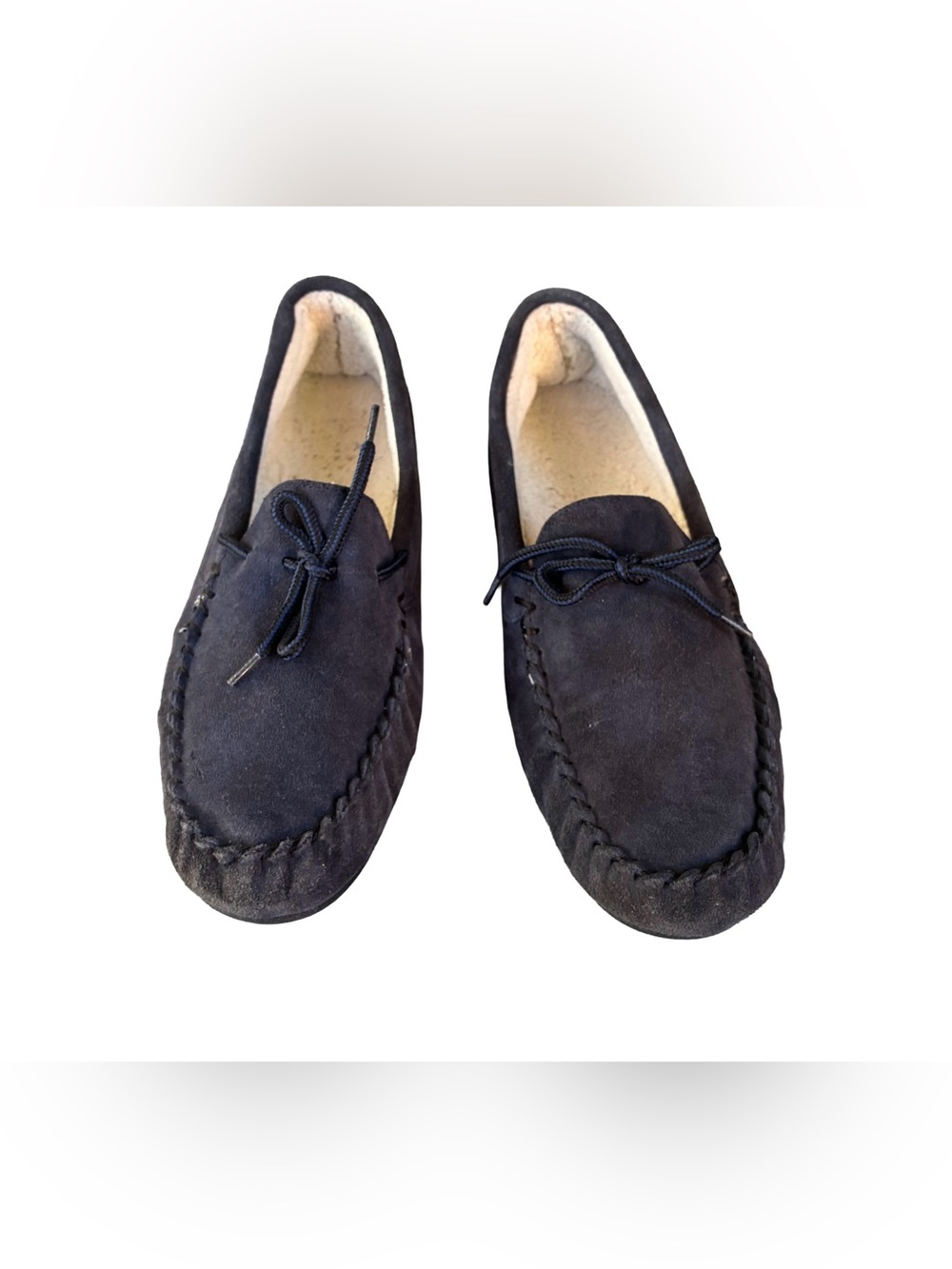 Handmade in Turkey Men’s Genuine Shearling Suede Moccasin Slippers | Size 12